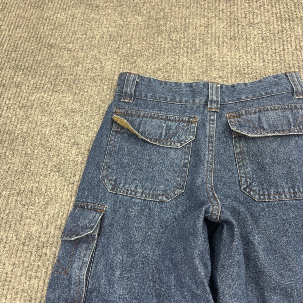 Vintage Wrangler WTG Tech Gear Jeans Boys 7 Blue Cotton Convertible Zip Off Y2K - Picture 8 of 9